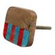 Square Striped Wooden Cabinet Knob