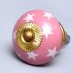 Pink Star Ceramic Drawer Knob