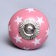 Pink Star Ceramic Drawer Knob