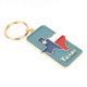 Brass Blue Texas State Flag Keychain