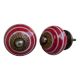 Dark Red White Knob