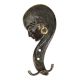 Black Bronze Lady Face Wall Hooks with Long Hair