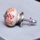 Orange Leaf Ceramic Floral Drawer Knob