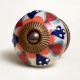 Orange Flower Ceramic Floral Cabinet Knob Online
