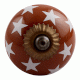 Brown Star Ceramic Dresser Knob