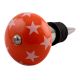 Orange Star Ceramic Wine Stopper