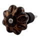Black Golden Leaf Big Melon Ceramic Wine Stopper