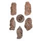 Set of 6 Piece New Mix Wooden Printing Block