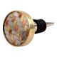 Silver Round Metal And Wooden Wine Stopper