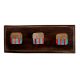 Square Striped Wooden Hooks