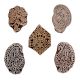 Set of 5 Piece New Mix Wooden Printing Block