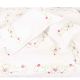 White Cotton Hand Embroidered Pink Petals leaves Duvet Cover+2Pillow Cover