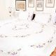 White Hand Embroidered Duvet Cover with Red Blue Floral Design+2 Pillow Covers