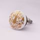 Golden Calla Lily Flower Flat Ceramic Dresser Knob
