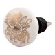 Golden Calliopsis Flower Flat Ceramic Wine Stopper
