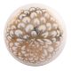 Golden Carnation Flower Flat Ceramic Wine Stopper