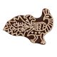 Set of 1 Piece New Wooden Printing Block