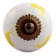 Yellow Standing Rein Deer Pattern Ceramic Cabinet Knob