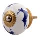 Blue Running Rein Deer Pattern Ceramic Dresser Knob Online