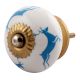 Turquoise Running Rein Deer Pattern Ceramic Dresser Knob Online