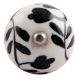 Black Leaf Flower Ceramic Wine Stopper