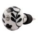Black Leaf Flower Ceramic Wine Stopper
