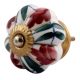 Maroon Big Melon Ceramic Cabinet Knob