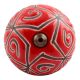 Red Etched Ceramic Floral Cabinet Knob Online
