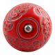 Red Leaf Flower Etched Ceramic Wine Stopper