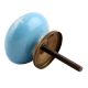 Turquoise Star Ceramic Cabinet Knob
