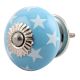 Turquoise Star Ceramic Cabinet Knob