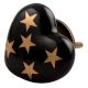 Golden Star Heart Ceramic Cabinet Knob