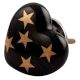 Golden Star Heart Ceramic Cabinet Knob
