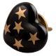 Golden Star Heart Ceramic Cabinet Knob