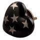 Silver Star Heart Ceramic Drawer Knob Online