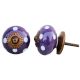 Purple White Dotted Round Knob