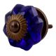 Navy Blue Small  Melon Glass Knob