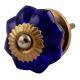 Navy Blue Small  Melon Glass Knob