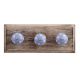 Slate Blue Star Ceramic Wooden Hooks