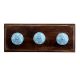 Turquoise Star Ceramic Wooden Hooks