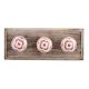 Pink Floral Ceramic Wooden Hooks