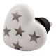 Silver Star Heart Ceramic Wine Stopper