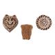 Set of 3 Piece New Mix Wooden Printing Block