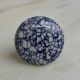 Navy Blue Marble Flat Knob
