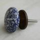 Navy Blue Marble Flat Knob