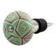 Pea Green Etched Ceramic Wine Stopper