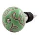 Pea Green Calla Lily Etched Ceramic Wine Stopper