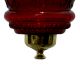 Red Hanging glass light fixture Small Lamp