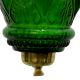 Green Hanging glass light fixture Small Lamp
