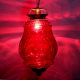 Red Hanging glass light fixture Big Lamp